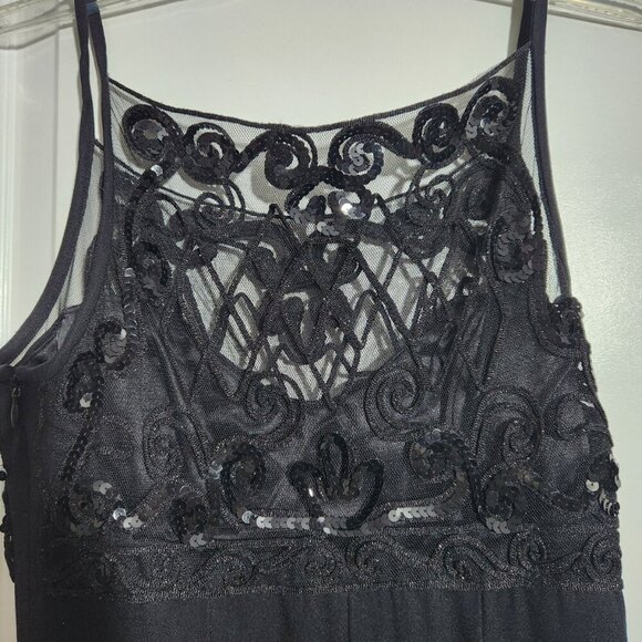 Vintage 90s Cache mesh back gown women's size 10 black homecoming prom pageant - Picture 2 of 6